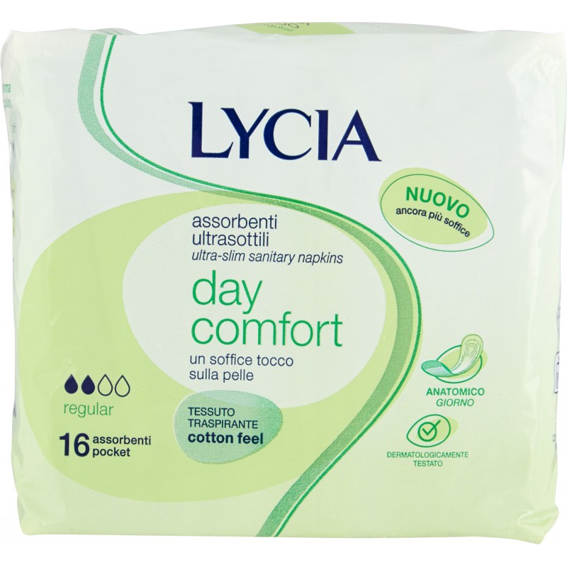 Lycia Assorbenti ultrasottili day comfort anatomico giorno 16 pezzi