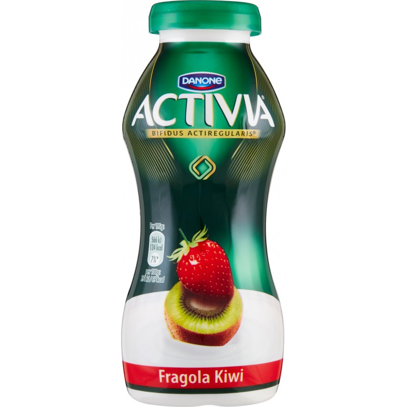 Danone Activia Yogurt Da Bere Alla Frutta Fragola Kiwi Bott. gr. 195