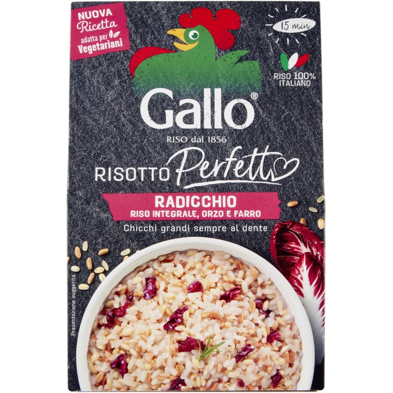 Gallo Gusto e Benessere Riso Integrale Farro e Orzo con Radicchio Rosso 175 gr.