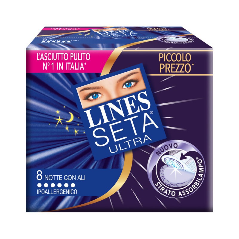 Lines Seta Ultra Notte con Ali x 8