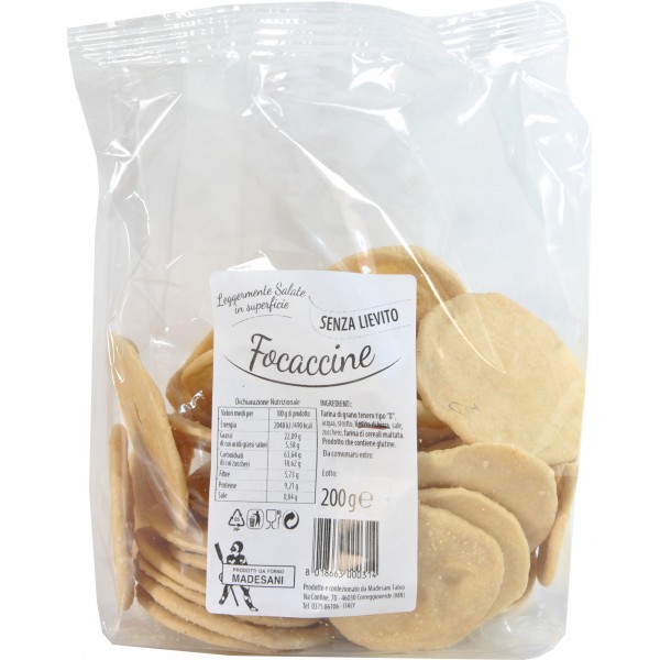 Madesani focaccine senza lievito 200 gr.