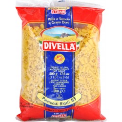 Divella pasta paternosti rigati n.63 gr.500