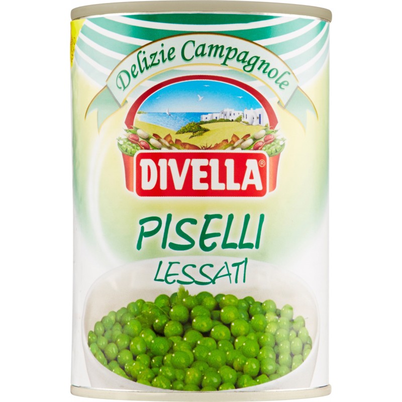 Divella Delizie Campagnole Piselli Lessati 400 gr. Divella Delizie Campagnole Piselli Lessati 400 gr.