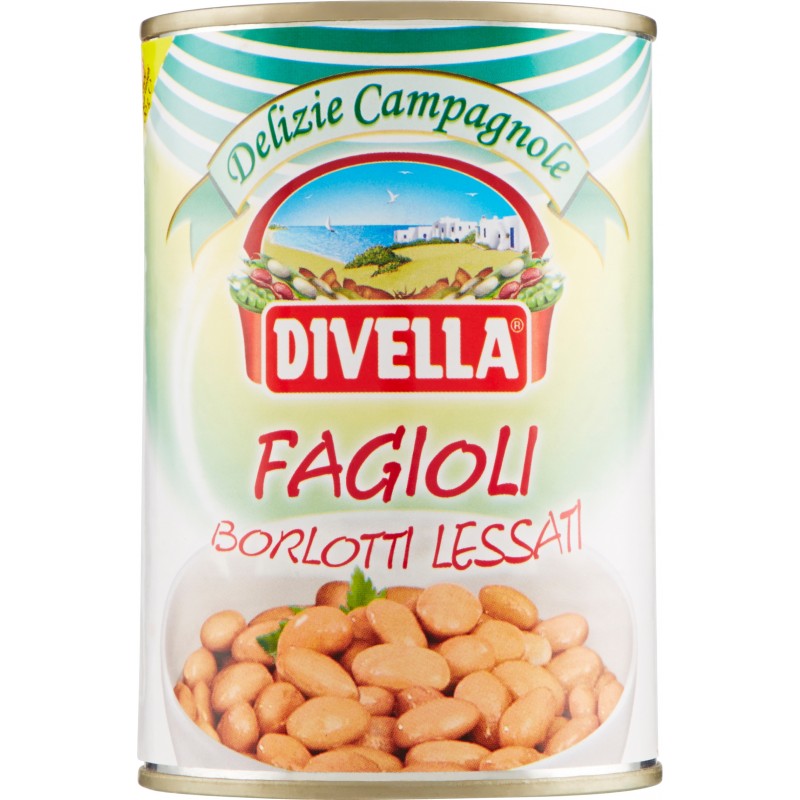 Divella fagioli borlotti lessati gr.400 Divella fagioli borlotti lessati gr.400