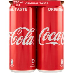 COCA-COLA Original Taste 330ml x 4 (Lattina)