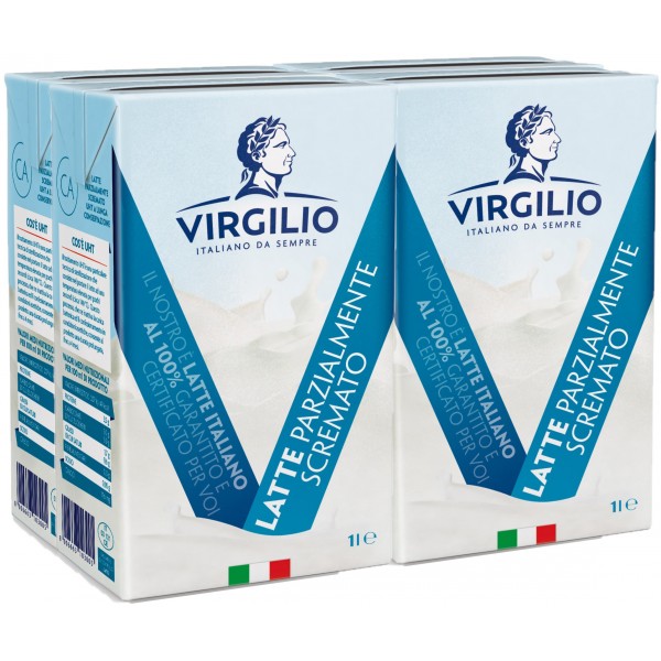 Virgilio latte parzialmente scremato valigetta lt.1x4