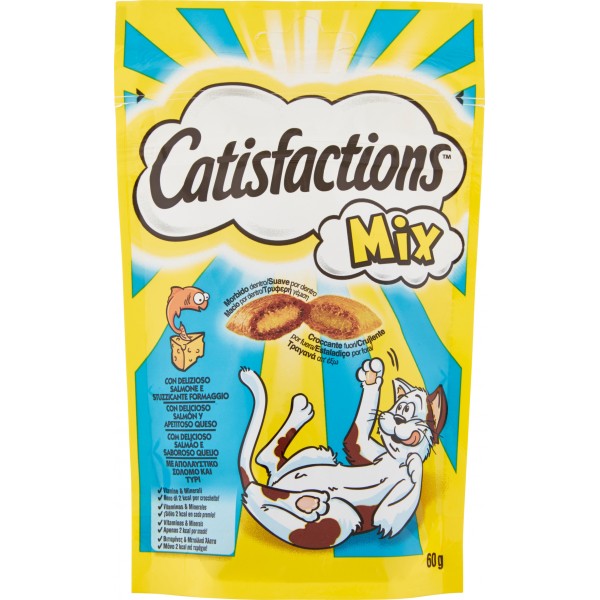 Catisfactions Mix con Delizioso Salmone e Stuzzicante Formaggio 60 gr.