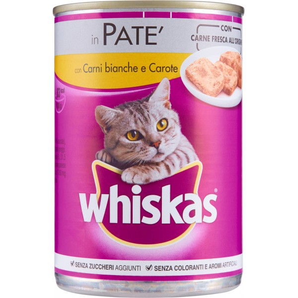 Whiskas in Patè con Carni bianche e Carote 400 g