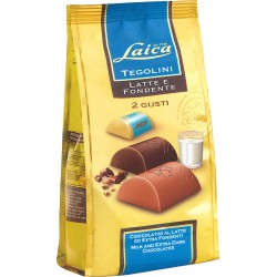 Laica tegolini cioccolato al latte e extrafondente gr.130