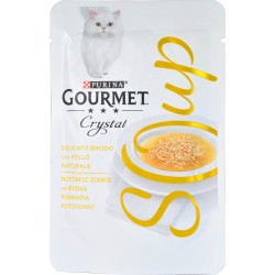 PURINA GOURMET CRYSTAL SOUP Gatto Delicato Brodo con Pollo Naturale Busta 40 gr.