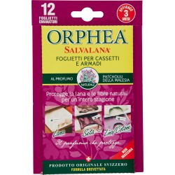 4x Orphea Salvalana Foglietti Cassetti e Armadi Protegge Lana e Fibre  Naturali Profumo di Fiori