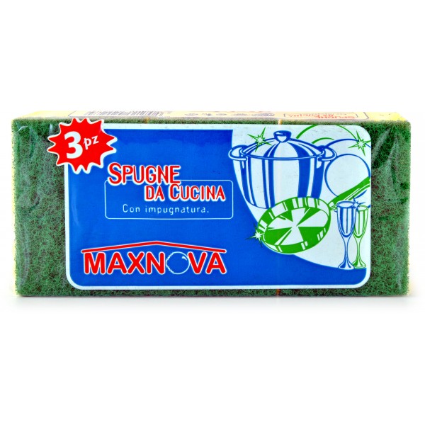 Maxnova spugna da cucina x 3 pz