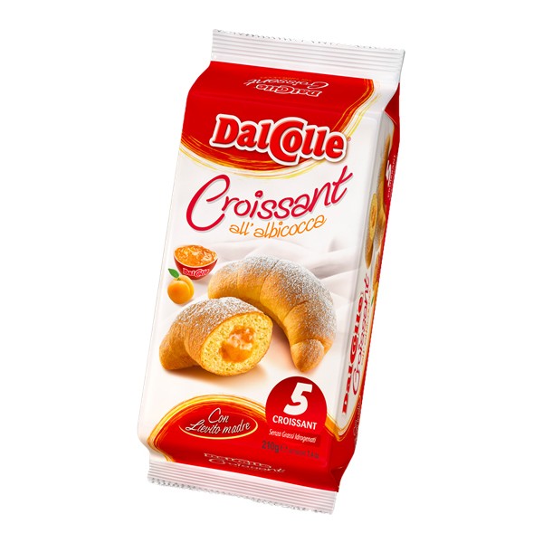 Dal Colle croissant albicocca pz.5 gr.210 Dal Colle croissant albicocca pz.5 gr.210