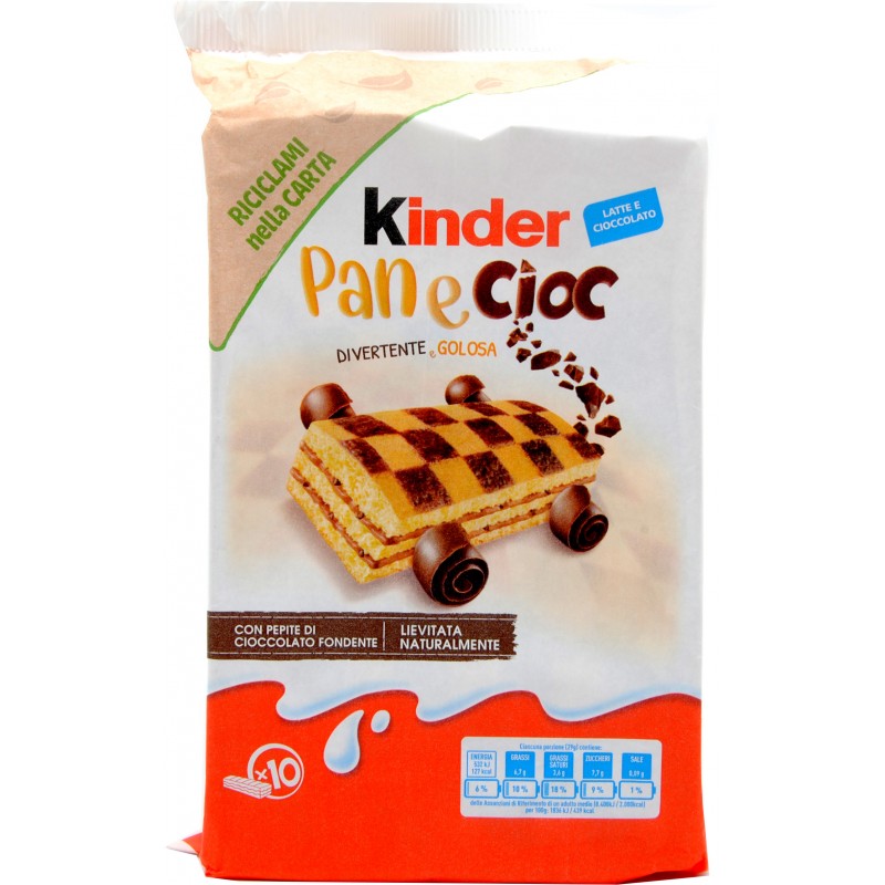 Kinder Panecioc Merendine Con Cioccolato Conf. da 10 Brioche Farcite