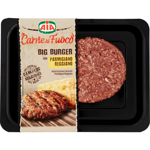 Aia Carne al Fuoco Big Burger con Parmigiano Reggiano gr.180