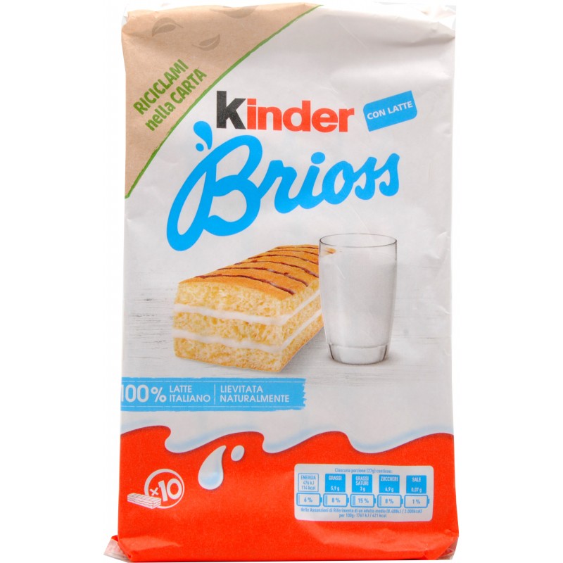 Kinder Brioss Merendine Conf. da 10 Brioches Visita Cicalia