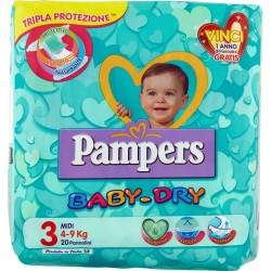 Pampers BABY DRY Midi x20