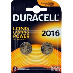 Duracell 2016 Batteria Bottone al Litio Specialistica 3V confezione da 2 DL2016 CR2016