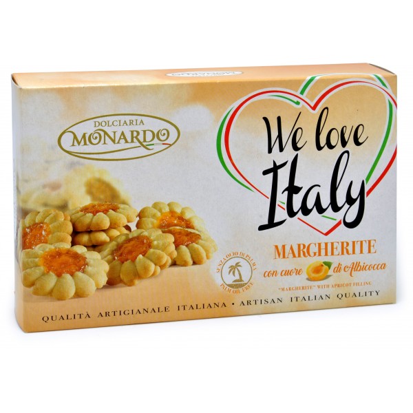 Monardo biscotti margherite con cuore di albicocca gr.130