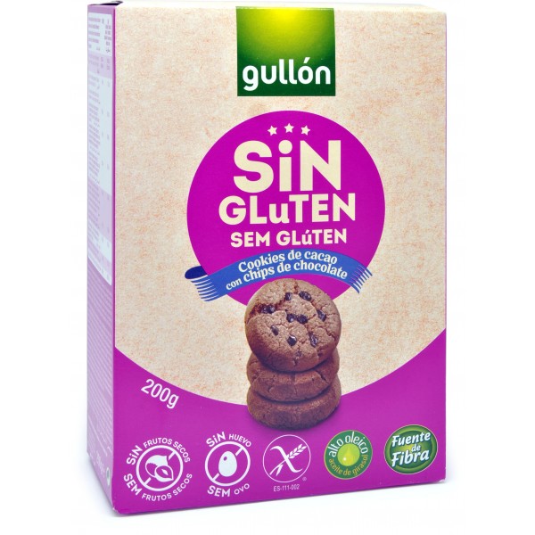 Gullon biscotti con chips cioccolato senza glutine gr.200