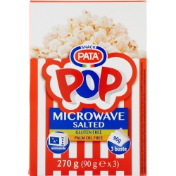 Pata Pop Microwave Salted 3 x 90 g