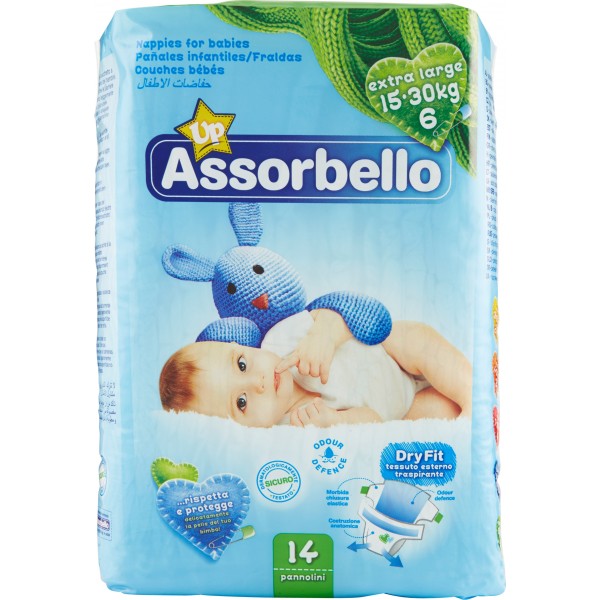 Assorbello Dryfit Up extra large 15-30 kg (taglia 6) 14 pz