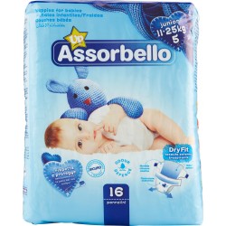 Assorbello Dryfit Up junior 11-25 kg (taglia 5) 16 pz