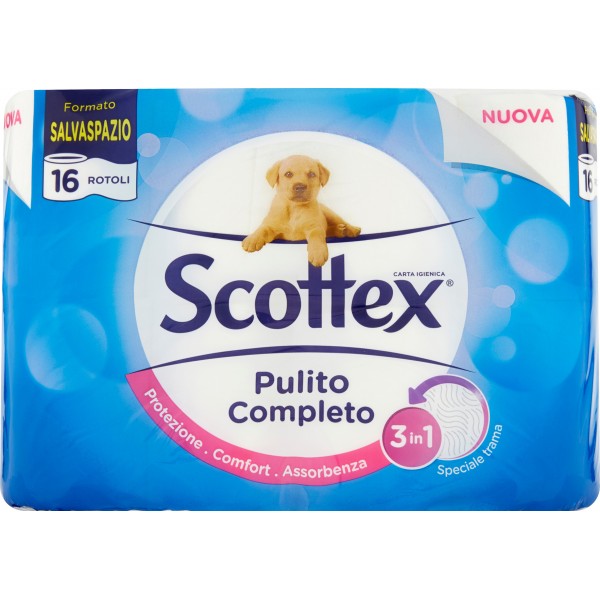 Carta igienica Pulito Completo Scottex 16 pezzi