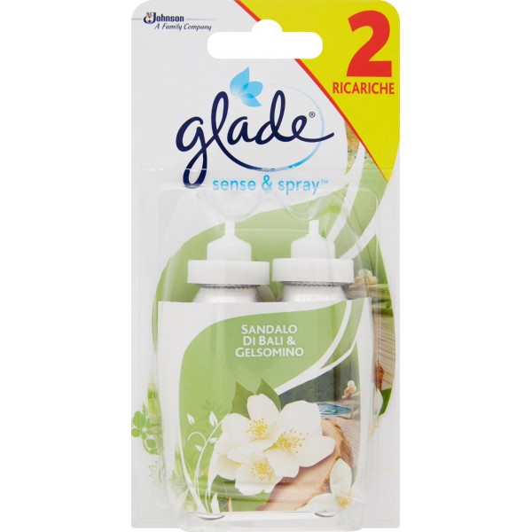 glade sense & spray 2 Ricariche Sensual Sandalo di Bali & Gelsomino 2 x 18  ml.