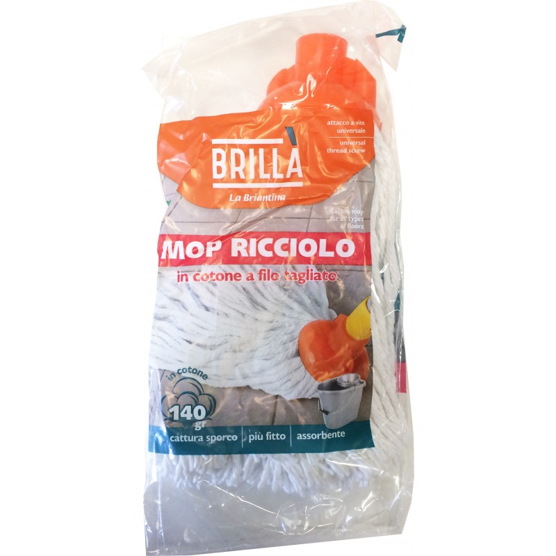 Mocio In TNT ECO-MOP Da 260g, Bianco, Testina Per Pavimenti Con Attacco A Pinza, Alto Assorbimento E Asciugatura Rapida - 2