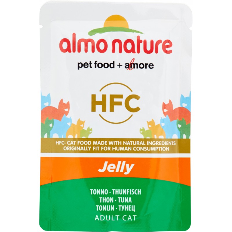 Almo Nature HFC Jelly - Alimento Umido Per Gatti Al Tonno In Gelatina, 6 Buste Da 55g, Naturale E Senza Additivi - Foto 4