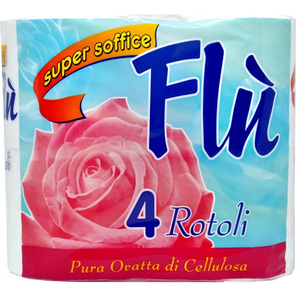 Flu' carta igienica 2 veli super soffice 4 rotoli Flu' carta igienica 2 veli super soffice 4 rotoli
