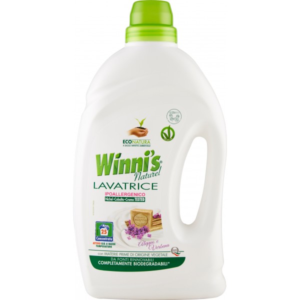 Winni's detersivo liquido lavatrice aleppo-verbena lt.1,5