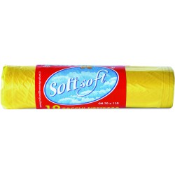 Soft Soft sacchetti pattumiera giallo cm.110x70 10pz