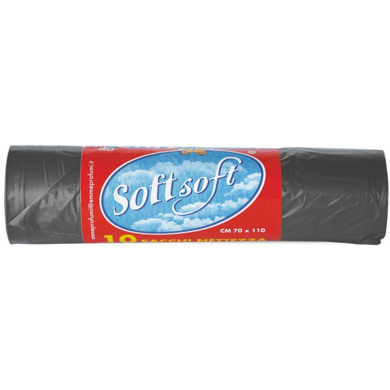 Soft Soft sacchetti pattumiera grigio cm.110x70 10pz