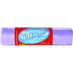 soft soft sacchetti pattumiera viola cm.110x70 10pz