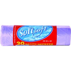 Soft soft sacchi pattumiera viola cm.50x60 pz.20