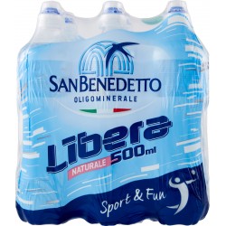 Acqua Minerale San Benedetto Benedicta Libera Pull&Push naturale 6 x 0,5L