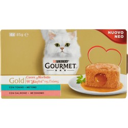 Gourmet gold cuore morbido tonno e salmone gr.85x4