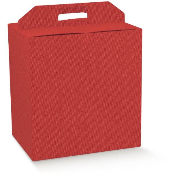 Scatola panettone+bottiglia lino rosso mm. 305x225x350 Scatola panettone+bottiglia lino rosso mm. 305x225x350