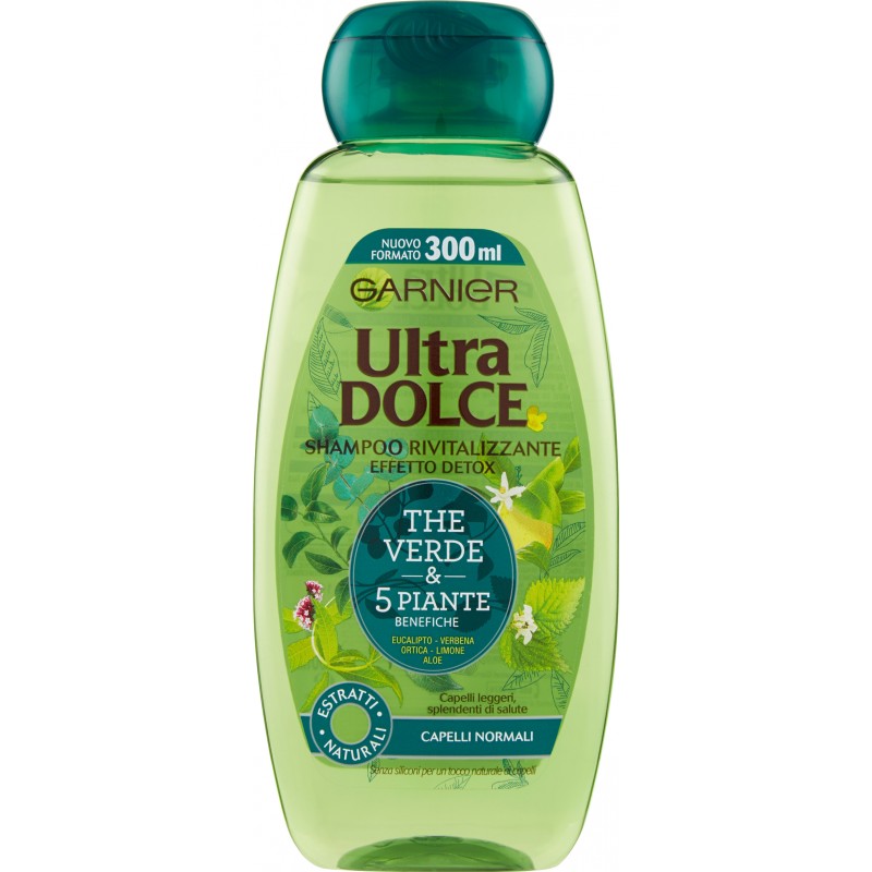 Garnier Ultra Dolce Shampo al Thé Verde & 5 Piante Benefiche ml. 300