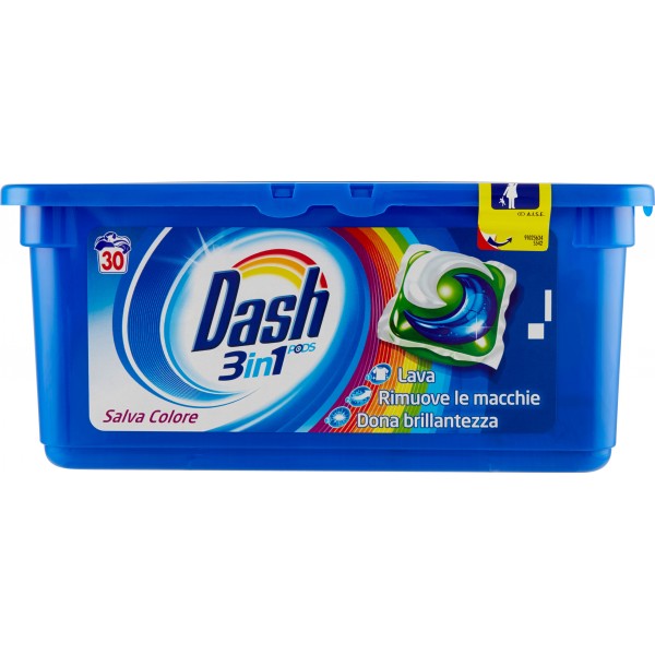 Dash Pods Detersivo Lavatrice In Capsule, Salvacolore, 55 Lavaggi