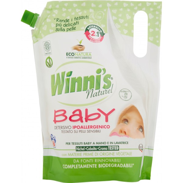 Winni's Naturel Baby Detersivo Ipoallergenico Per Bambini Busta ml.800
