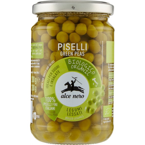 Alce nero Legumi Lessati Piselli Bio 300 gr.