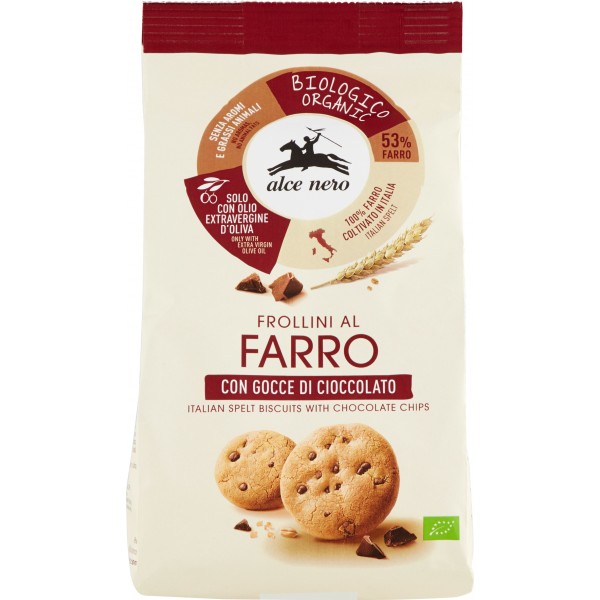 Frollini al Farro con Gocce di Cioccolato Bio Alce Nero gr.300