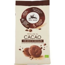 Alce nero Frollini al Cacao con Gocce di Cioccolato Bio gr.300