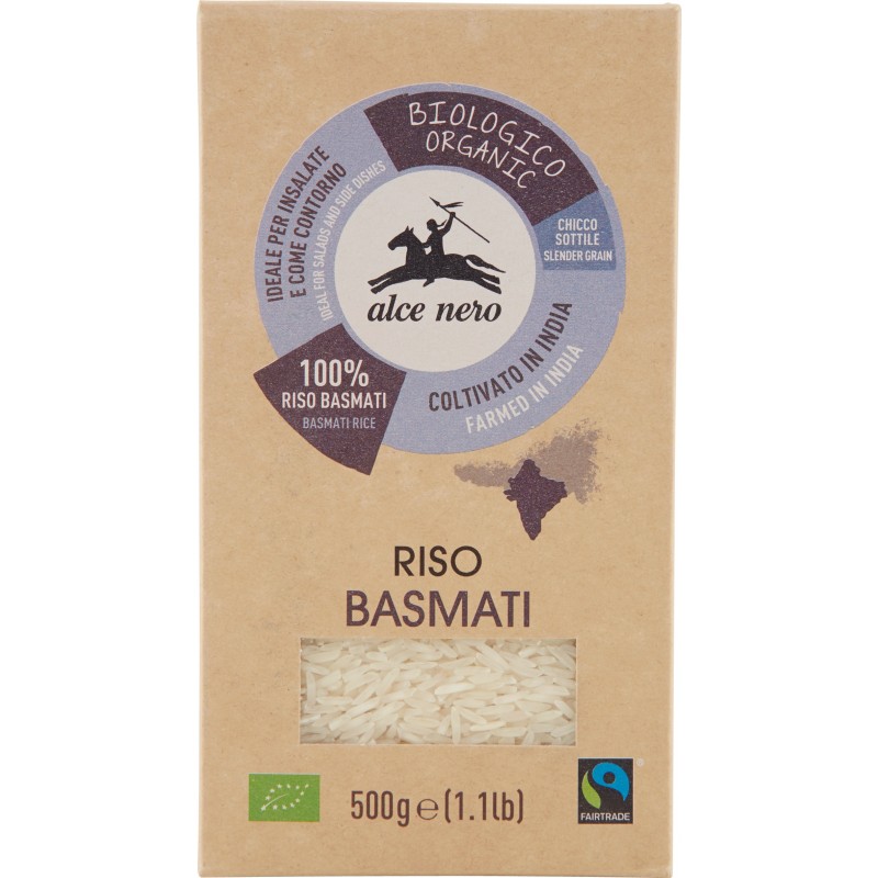 Alce nero Riso Basmati Bio gr.500 GU6327 Alce nero Riso Basmati Bio gr.500 GU6327