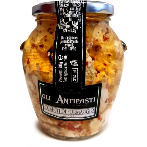 Satos cubetti di formaggio al peperoncino gr.280