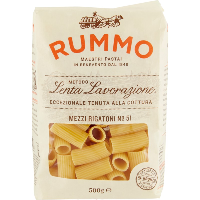 Pasta Rummo mezzi rigatoni n°51 500 gr Ordinala ora su Cicalia