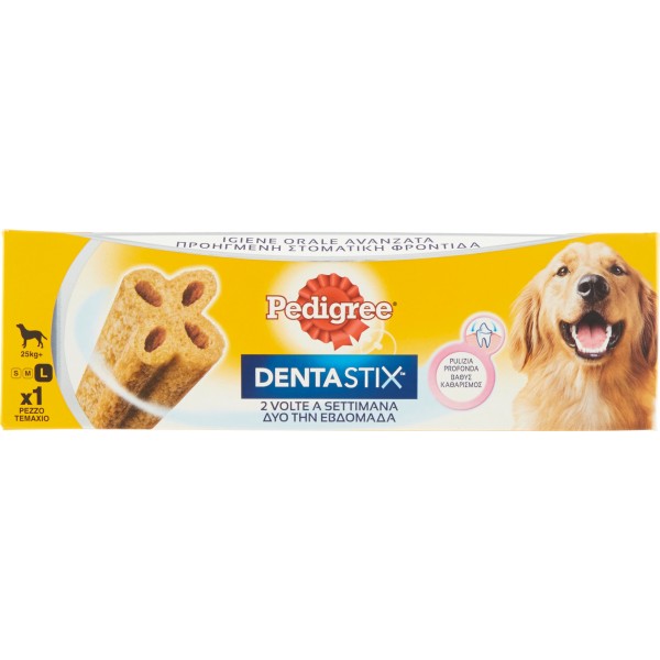 Pedigree DentaStix 2 Volte a Settimana L 25 kg+ 1 Pezzo 120 gr. Pedigree DentaStix 2 Volte a Settimana L 25 kg+ 1 Pezzo 120 gr.